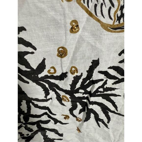 NWOT Club Z Collection Bohemian Beach Size 1X Shirt/Cover Up Color White Multi - Picture 4 of 16